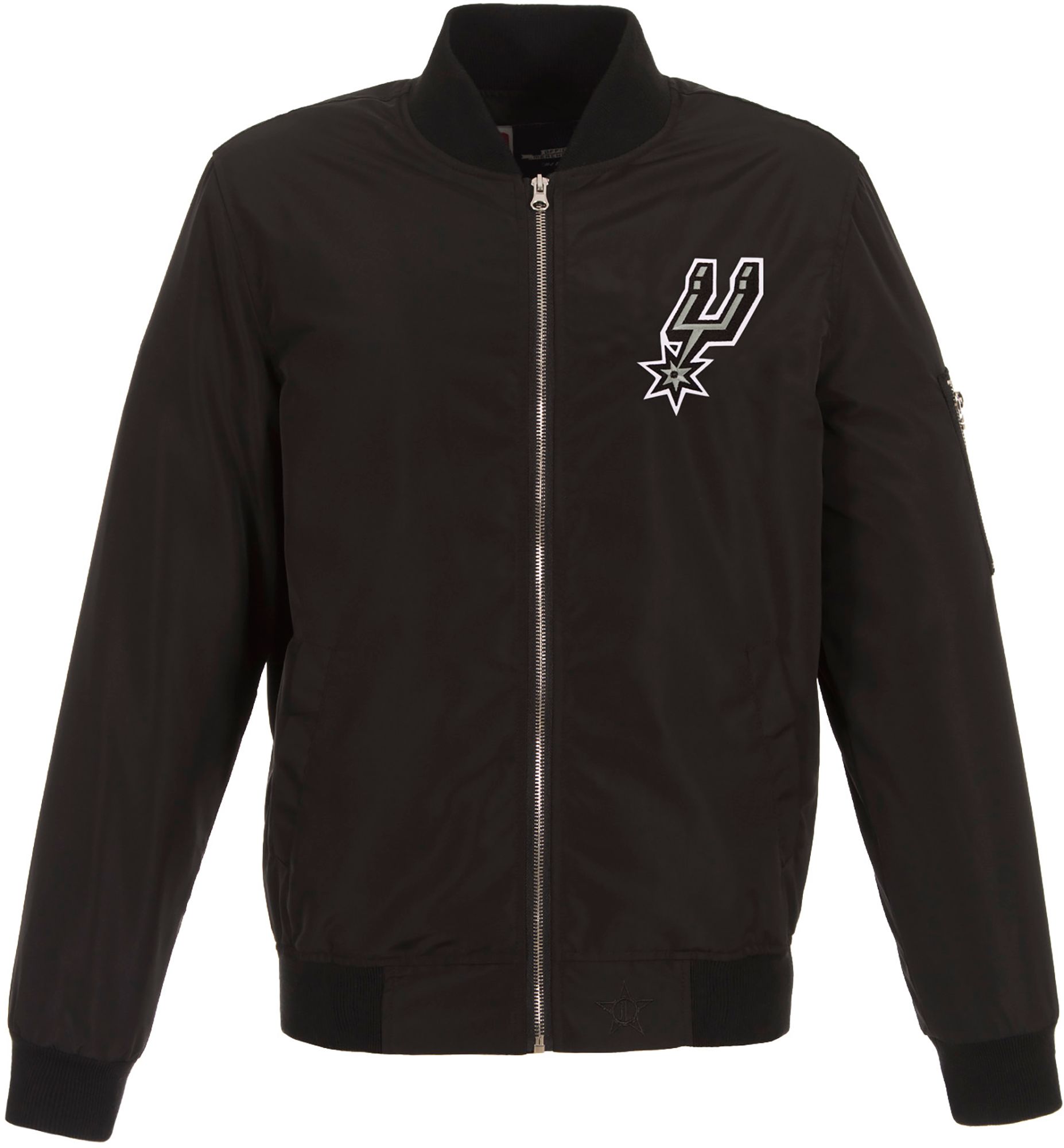 JH Design Men's San Antonio Spurs Black Bomber Jacket