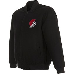 JH Design Men's Portland Trail Blazers Black Reversible Wool Jacket