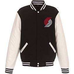 JH Design Men's Portland Trail Blazers Black Varsity Jacket
