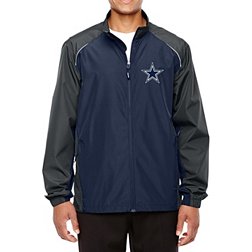 JH Design Dallas Cowboys Navy Nylon Windbreaker Jacket