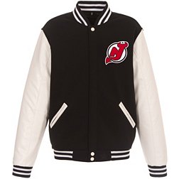JH Design New Jersey Devils Varsity Black Reversible Wool Jacket