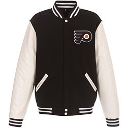 JH Design Philadelphia Flyers Varsity Black Reversible Wool Jacket
