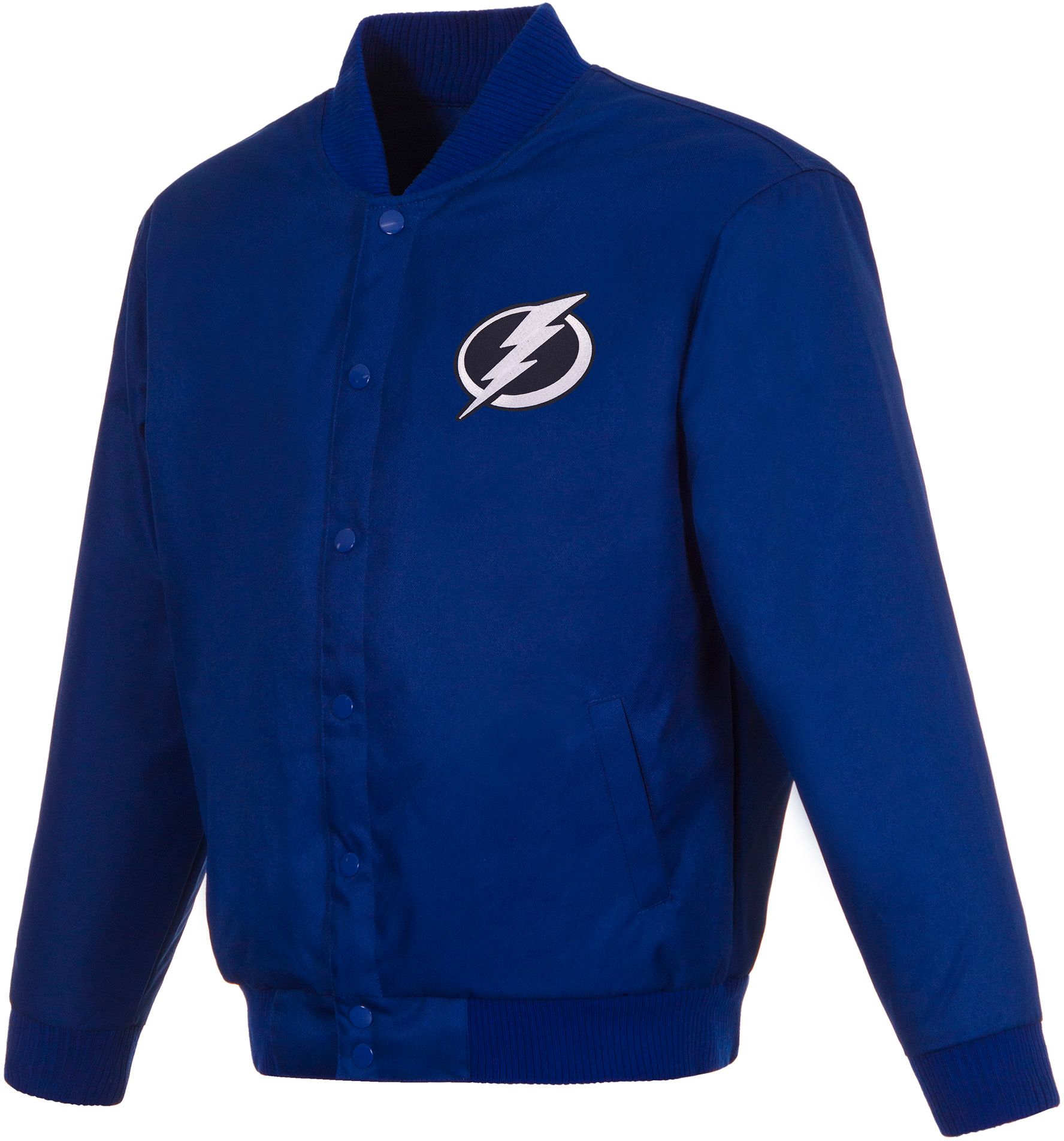 JH Design Tampa Bay Lightning Blue Polyester Twill Jacket