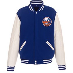 JH Design New York Islanders Varsity Blue Reversible Wool Jacket