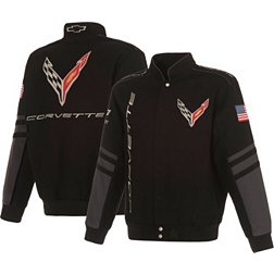 JH Design Corvette Black Twill Racing Jacket