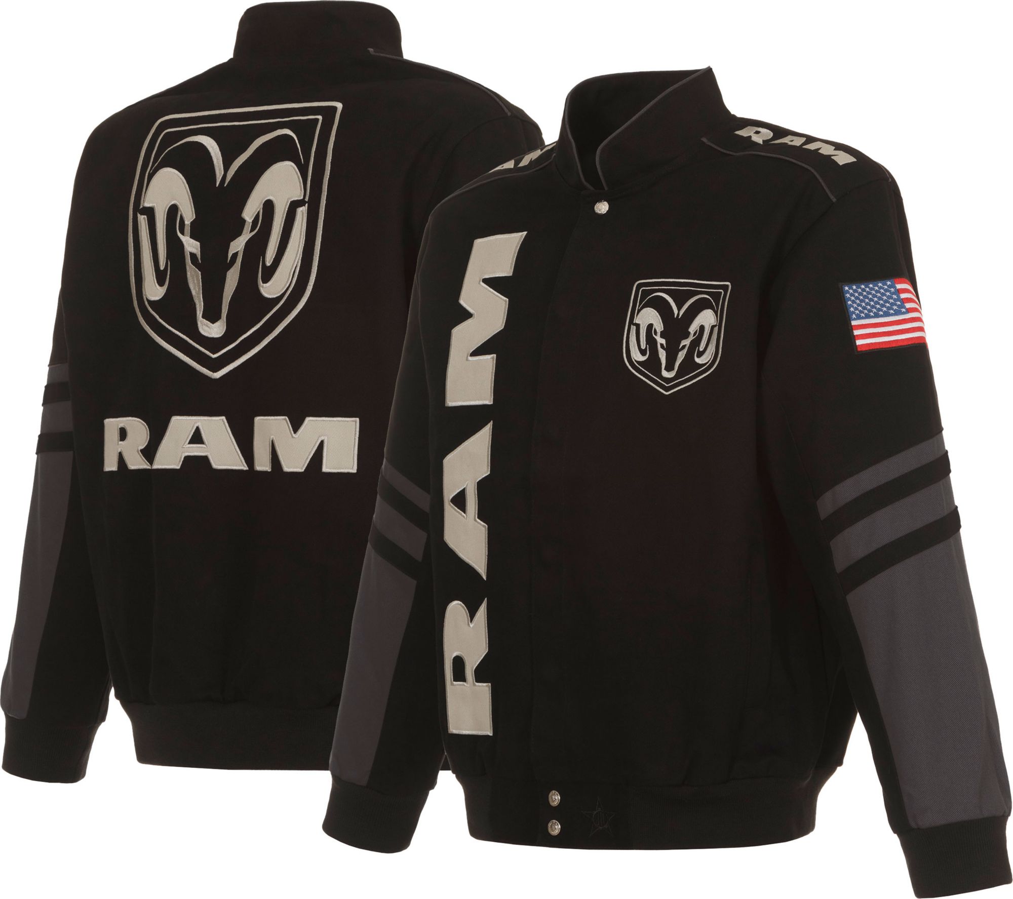 JH Design Ram Black Twill Racing Jacket