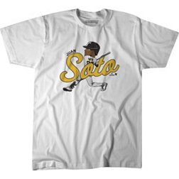 BreakingT Men's San Diego Padres Juan Soto White Caricature Graphic T-Shirt
