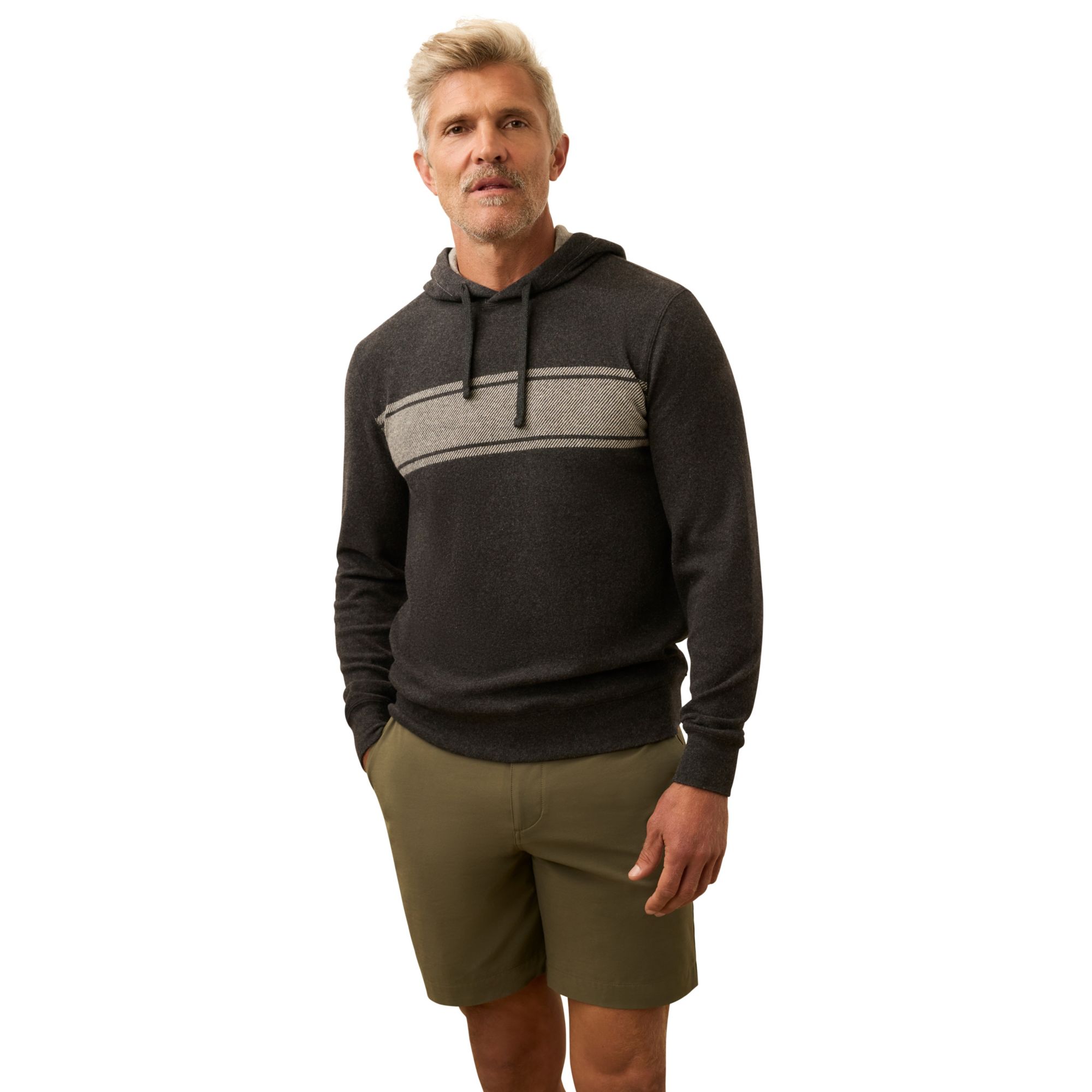 Charcoal Heather Surf Stripe