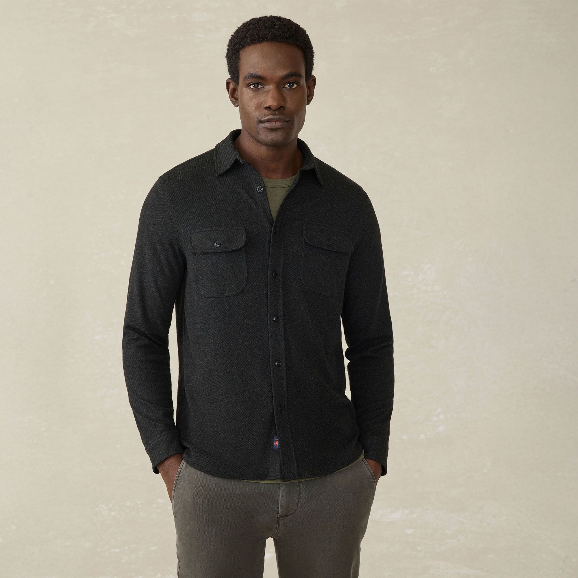 Heathered Black Twill