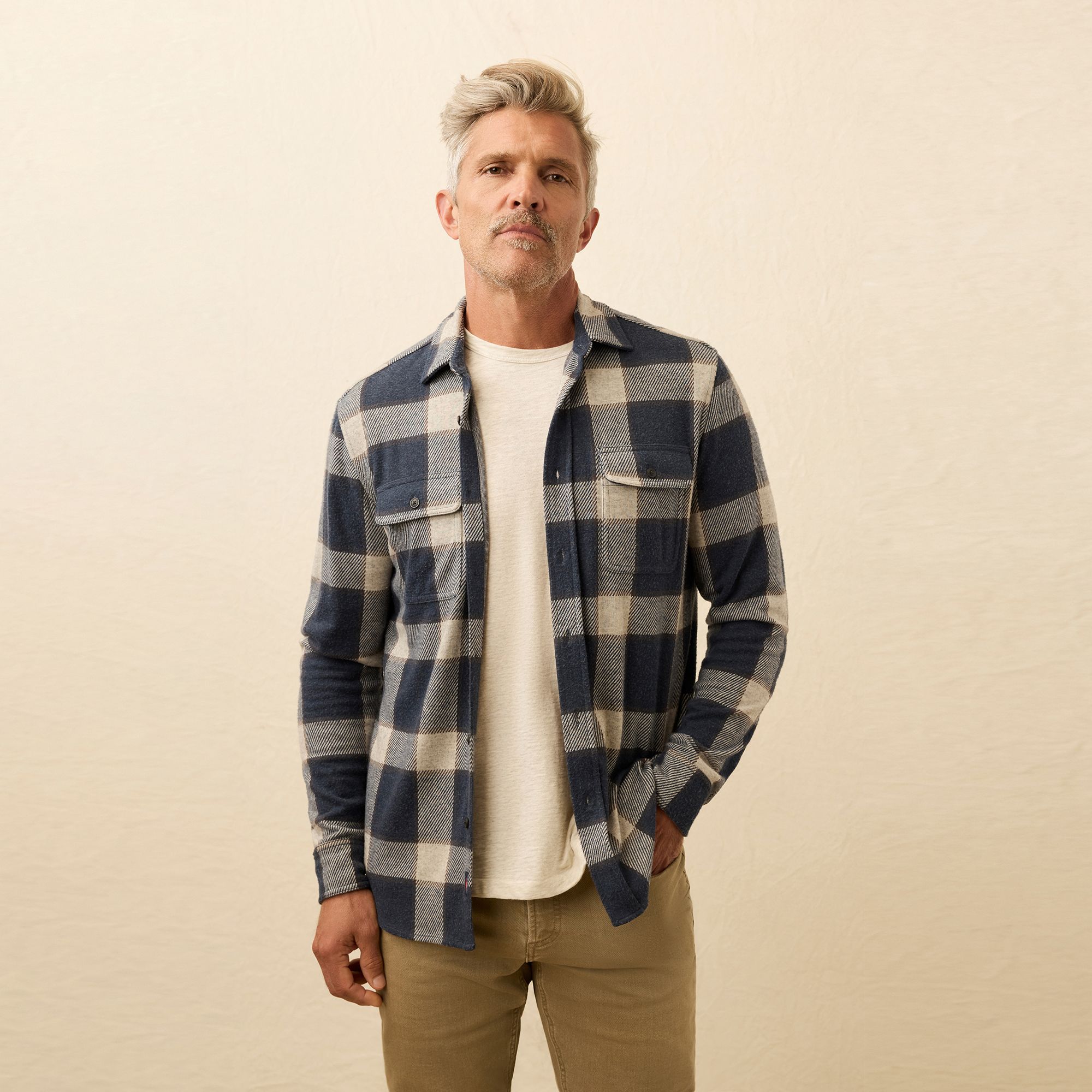 Navy Cloud Plaid