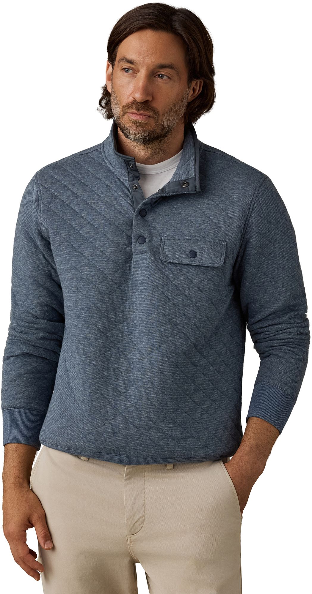 Faherty Men's Epic Quilted Fleece Pullover