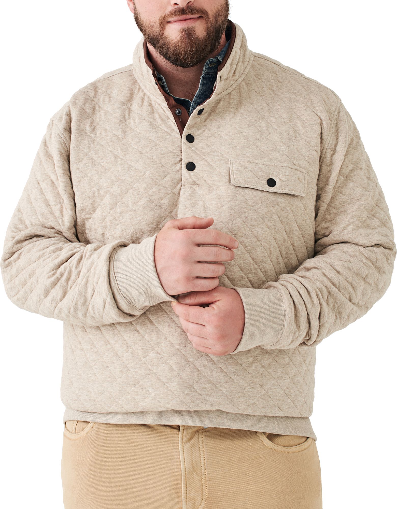 Faherty Men's Epic Quilted Fleece Pullover