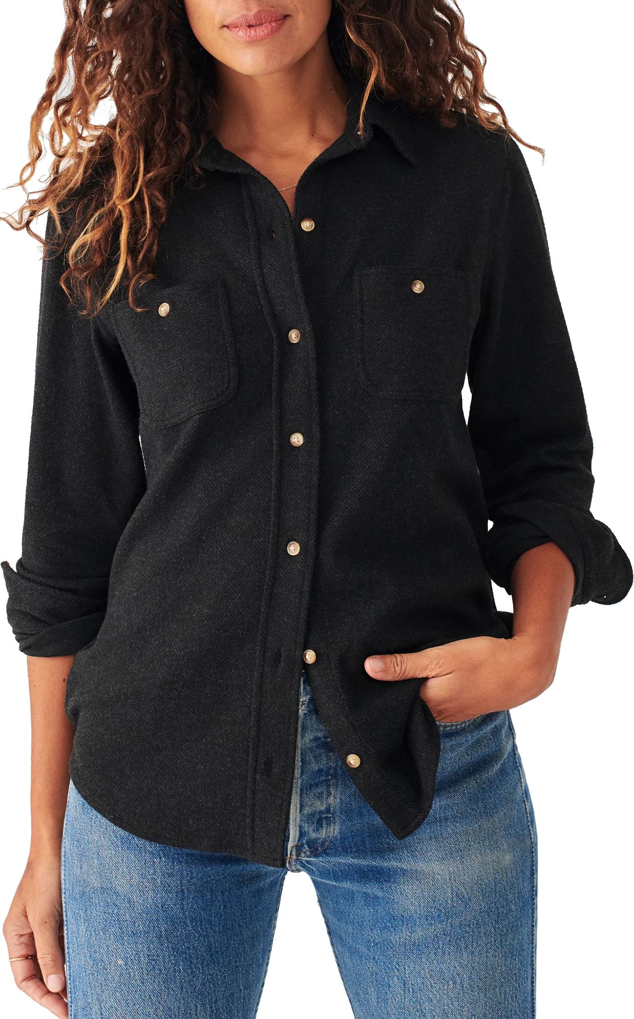 Heathered Black Twill