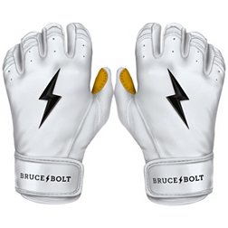 Bruce Bolt Youth Short Cuff Gold Palm Batting Gloves