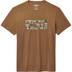 YETI Men's Camo Logo Badge Short Sleeve T-Shirt