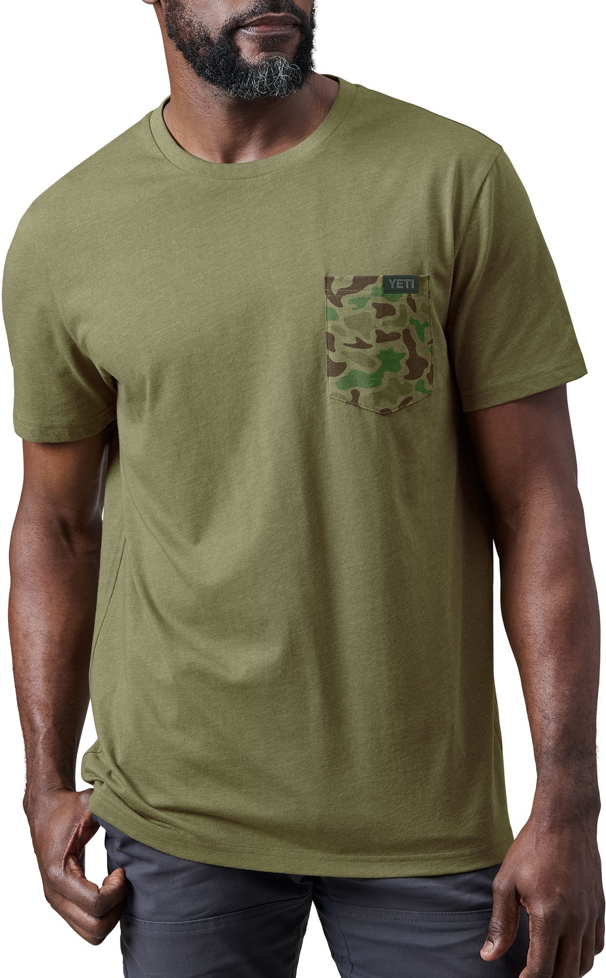 YETI Men's Camo Pocket Short Sleeve T-Shirt