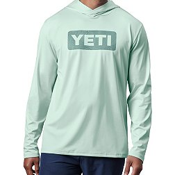 YETI Men's Wave Logo Hooded Long Sleeve Sun Shirt