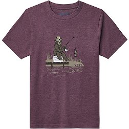 YETI Youth Fishing Bear Short Sleeve T-Shirt