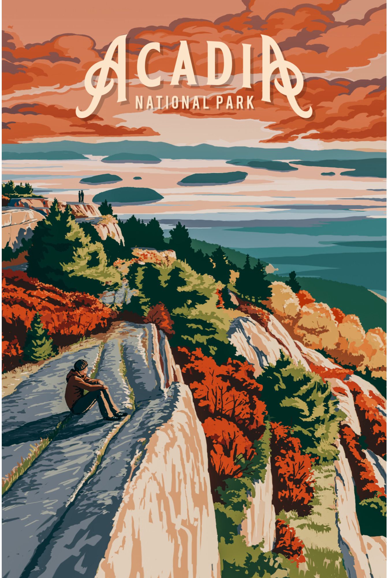 Lantern Press Metal Magnet - Acadia