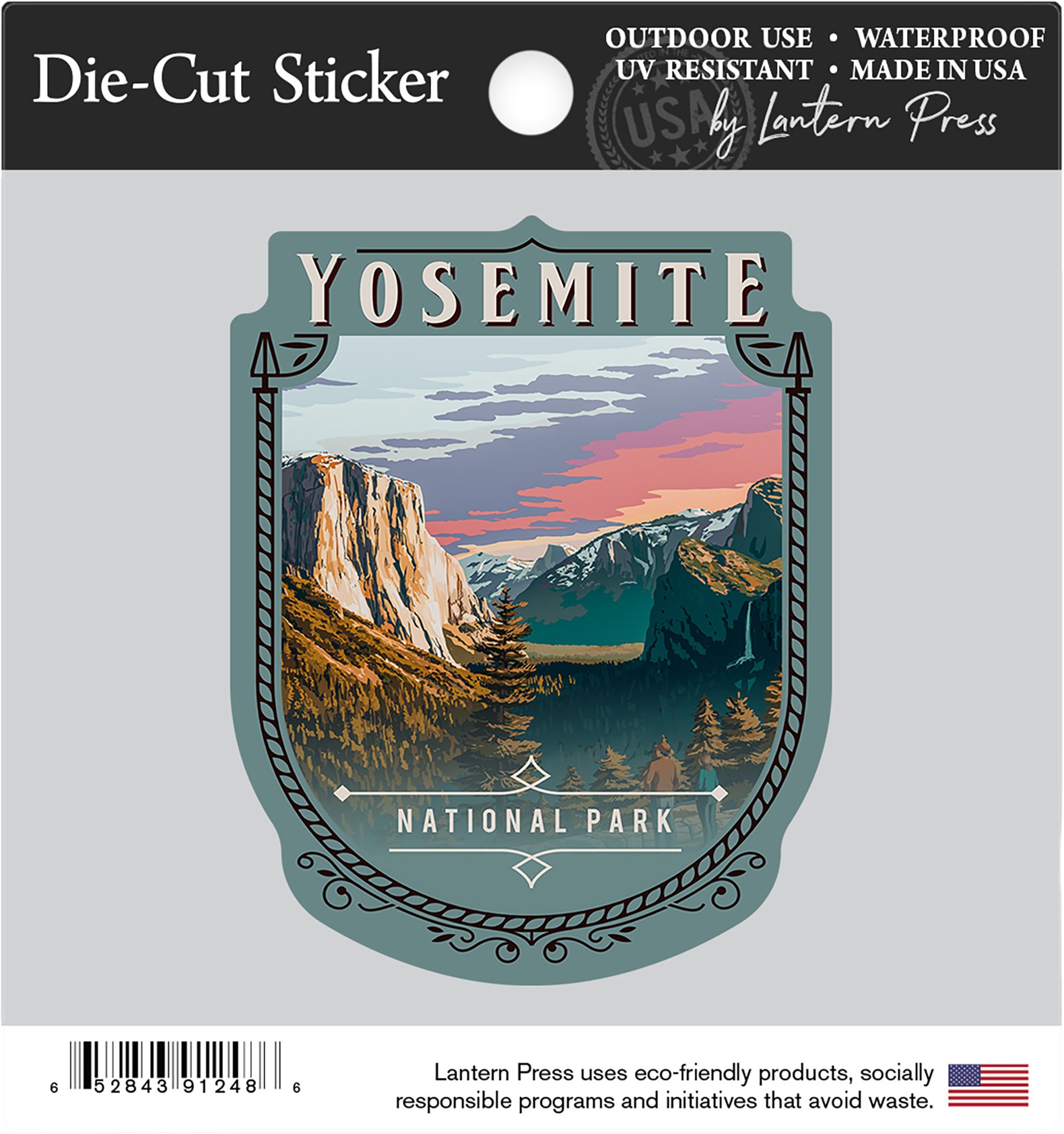 Lantern Press Sticker Small - Yosemite