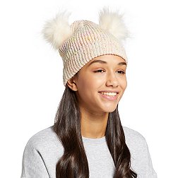 Northeast Outfitters Youth Cozy Cabin Rainbow Nep Double Pom Hat