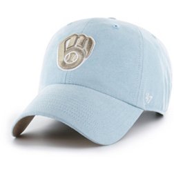 '47 Adult Milwaukee Brewers Blue Batting Practice Suede Clean Up Adjustable Hat