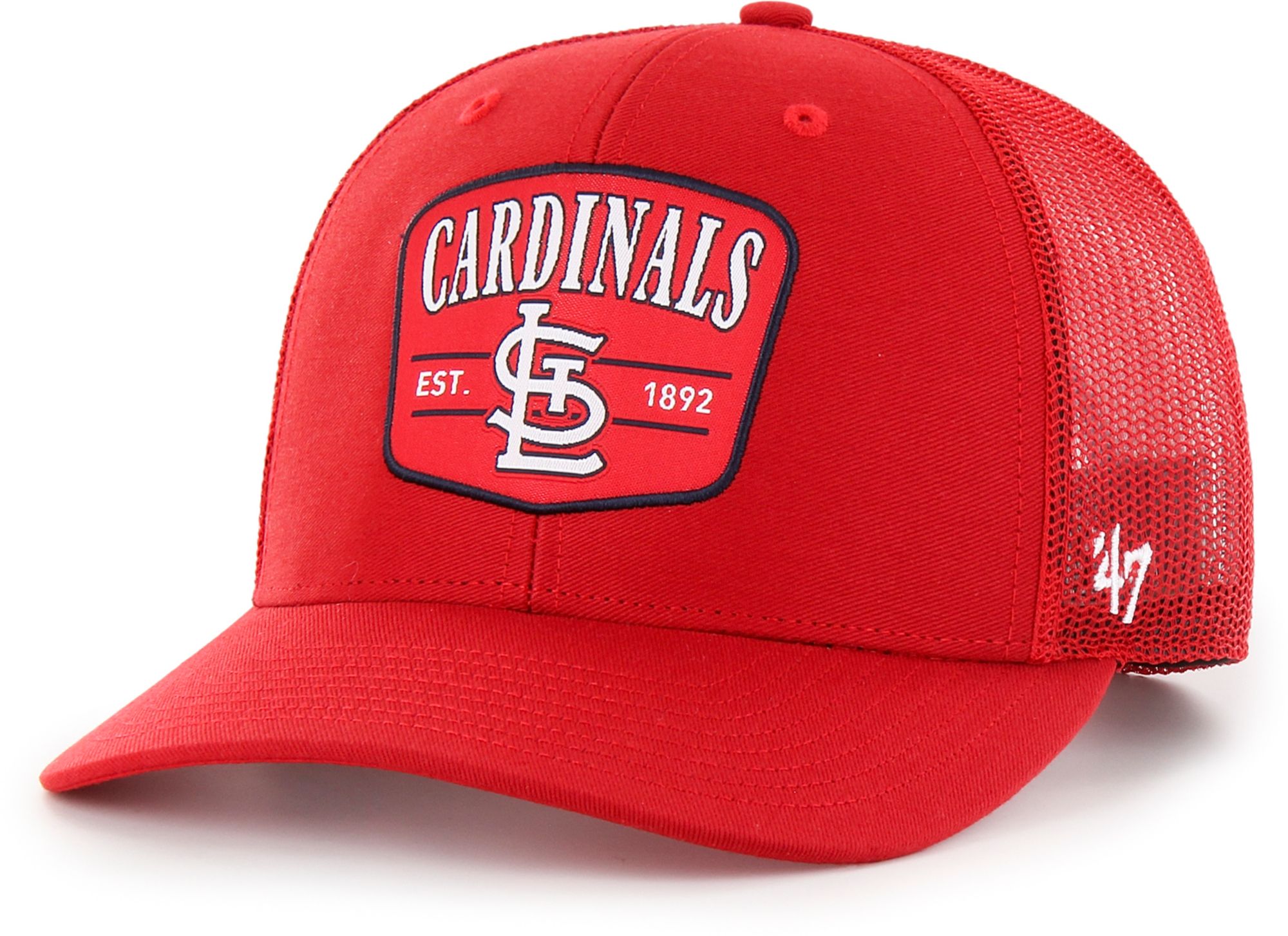'47 Adult St. Louis Cardinals Red Squad Adjustable Trucker Hat