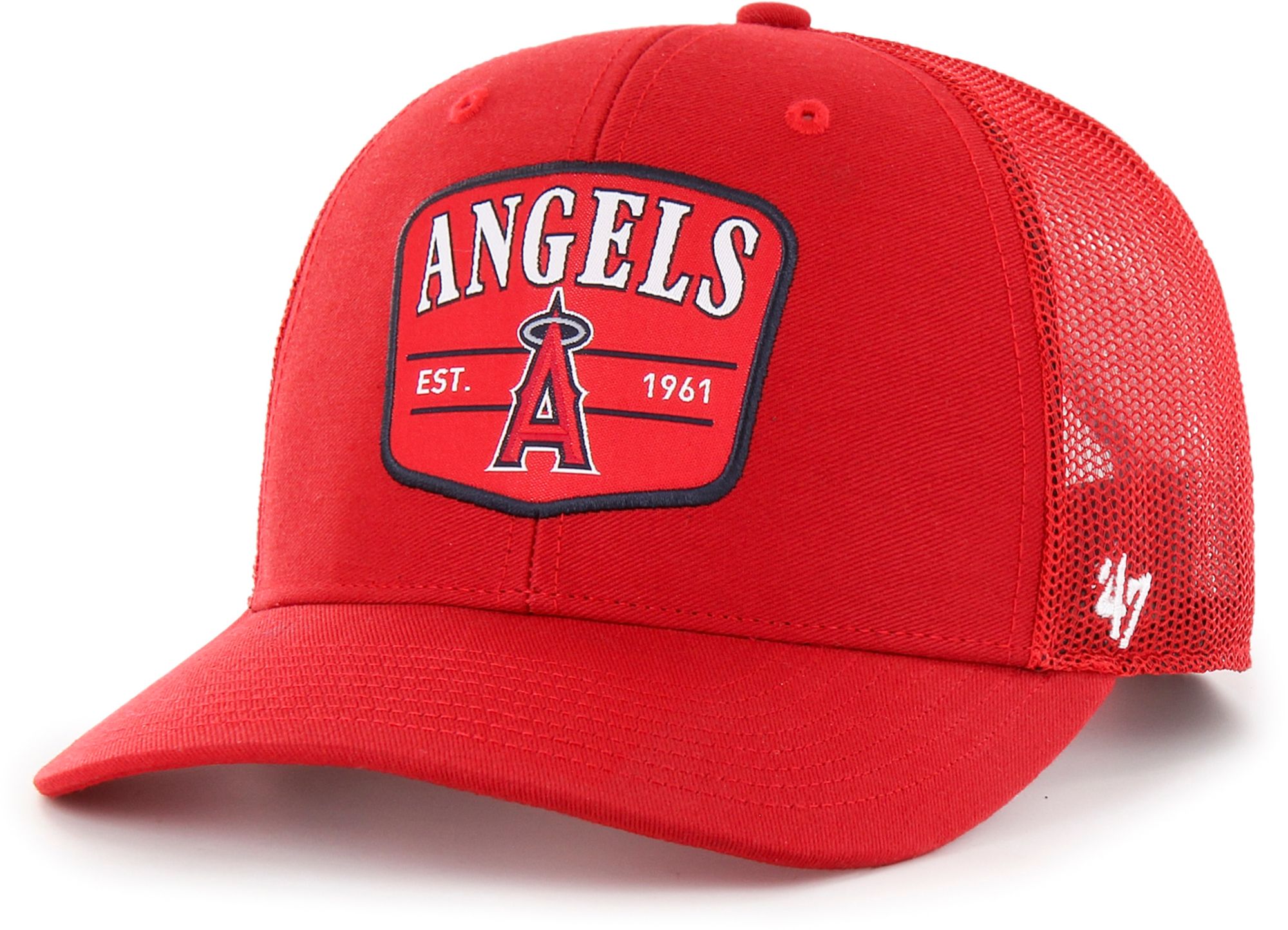 '47 Adult Los Angeles Angels Red Squad Adjustable Trucker Hat
