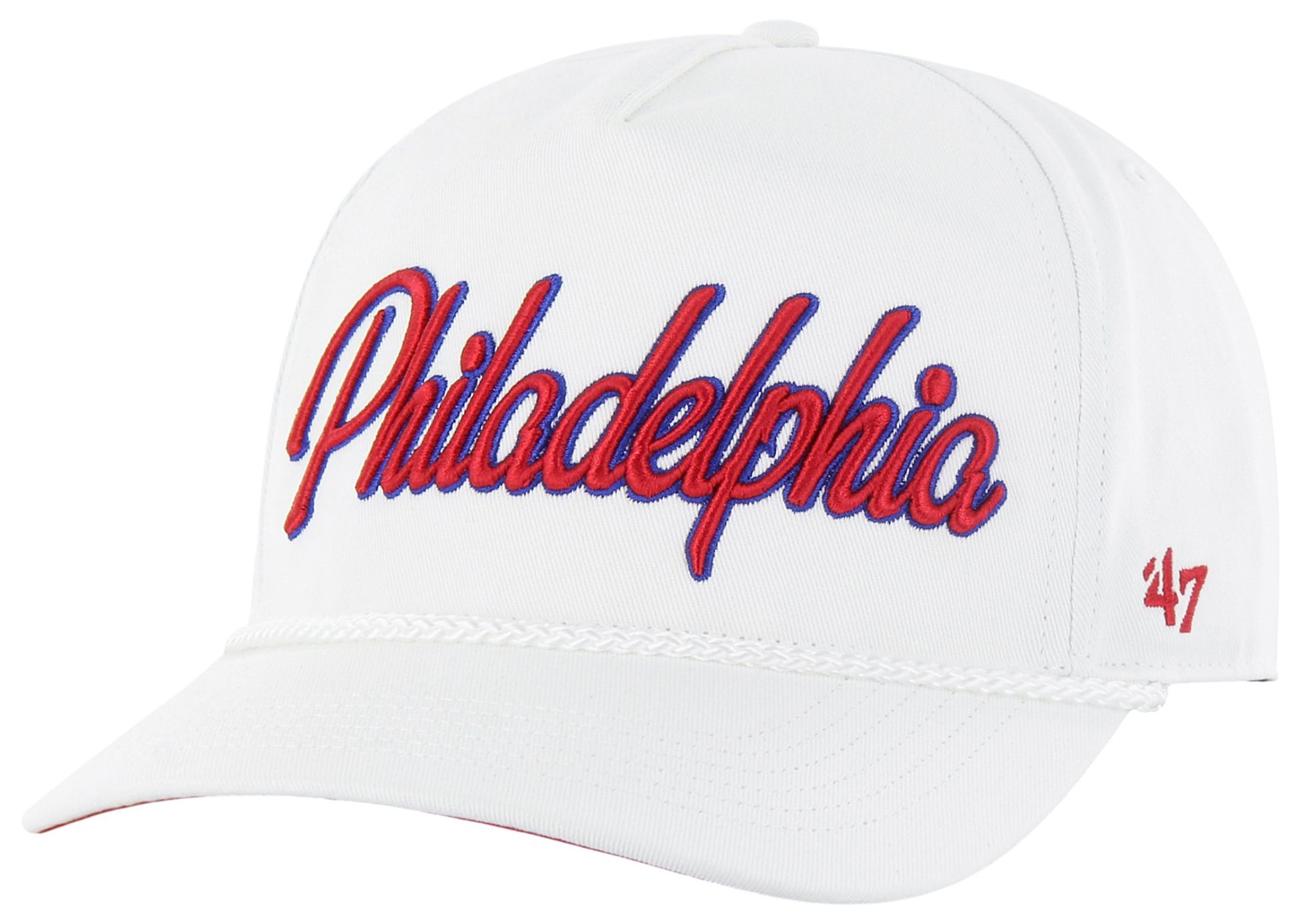 '47 Adult Philadelphia Phillies White Overhand Hitch Adjustable Hat