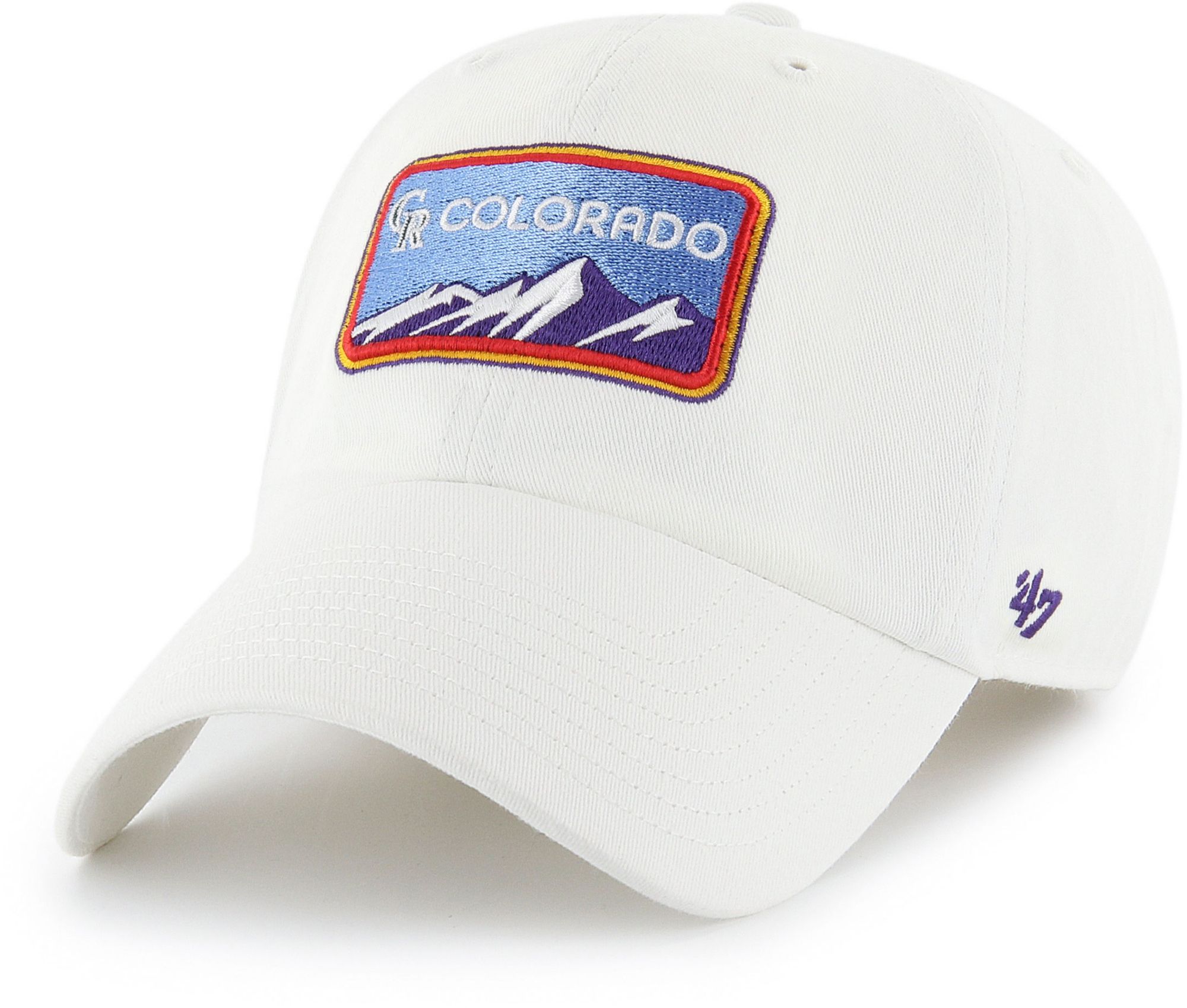 '47 Brand Adult Colorado Rockies White Prime Clean Up Adjustable Hat