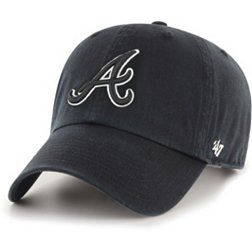 '47 Men's Atlanta Braves Black Cleanup Label Adjustable Hat