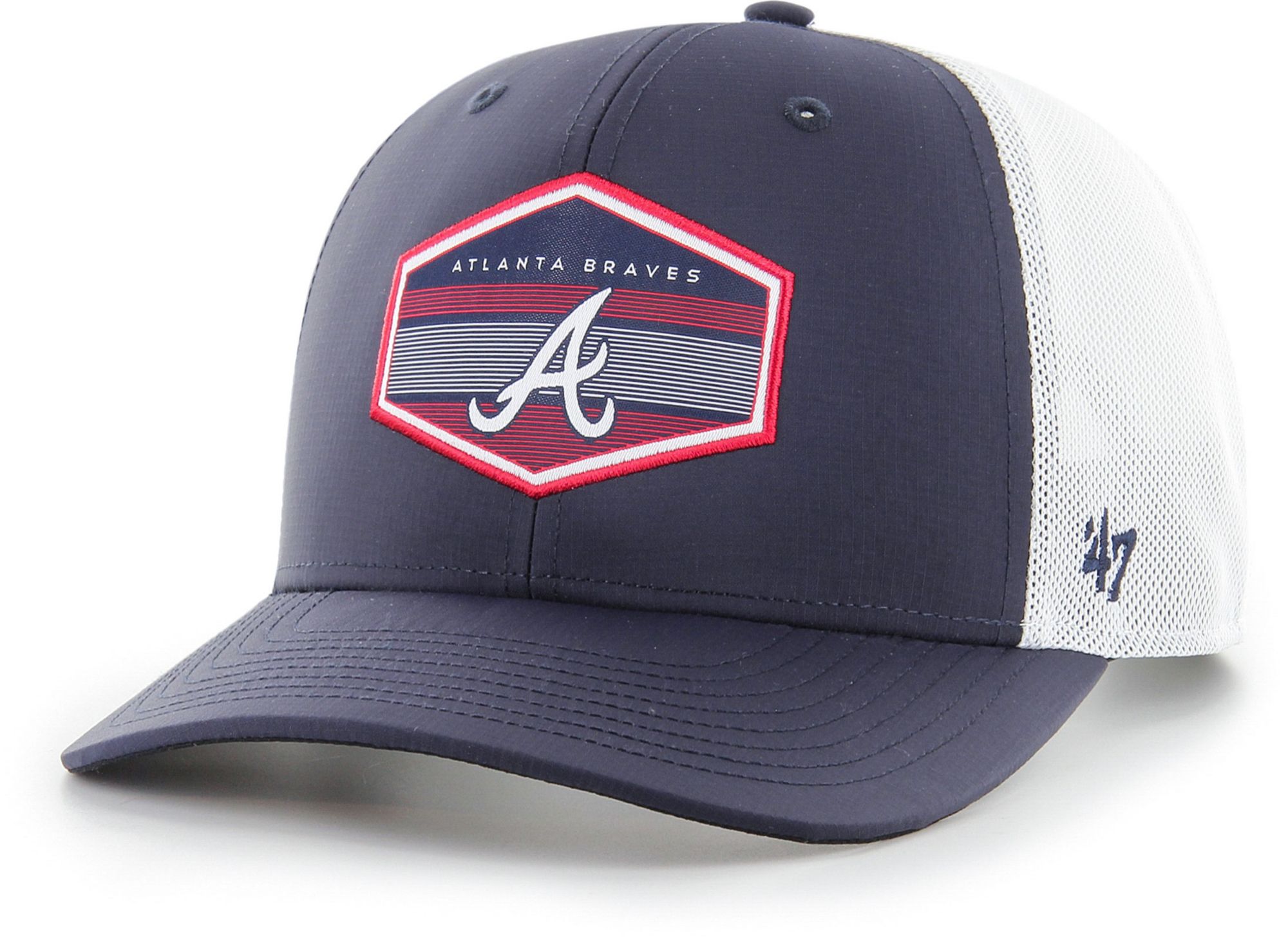 '47 Adult Atlanta Braves Navy Burgess Trucker Hat
