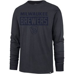 '47 Men's Milwaukee Brewers Gray Franklin Frame Long Sleeve Shirt