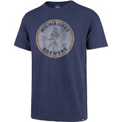 '47 Men's Milwaukee Brewers Blue Vintage Scrum T-Shirt