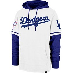 '47 Men's Los Angeles Dodgers White Tri-Stop Cooperstown Pullover Hoodie