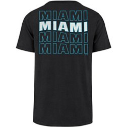 '47 Men's Miami Marlins Black Franklin Hang Back T-Shirt