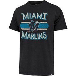 '47 Men's Miami Marlins Black Renew Franklin T-Shirt