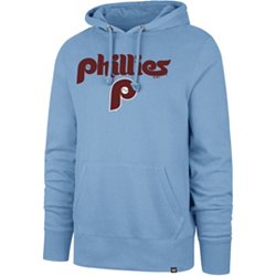 Stitches Men's Philadelphia Phillies Blue Cooperstown Wordmark Pullover  Hoodie