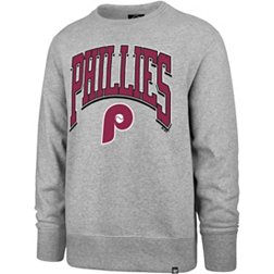 '47 Men's Philadelphia Phillies Grey Cooperstown Walk Tall Crew Sweatshirt