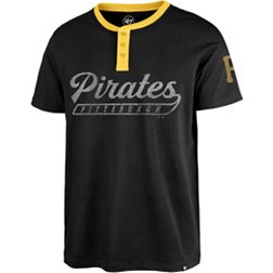 '47 Men's Pittsburgh Pirates Black Westend Henley T-Shirt
