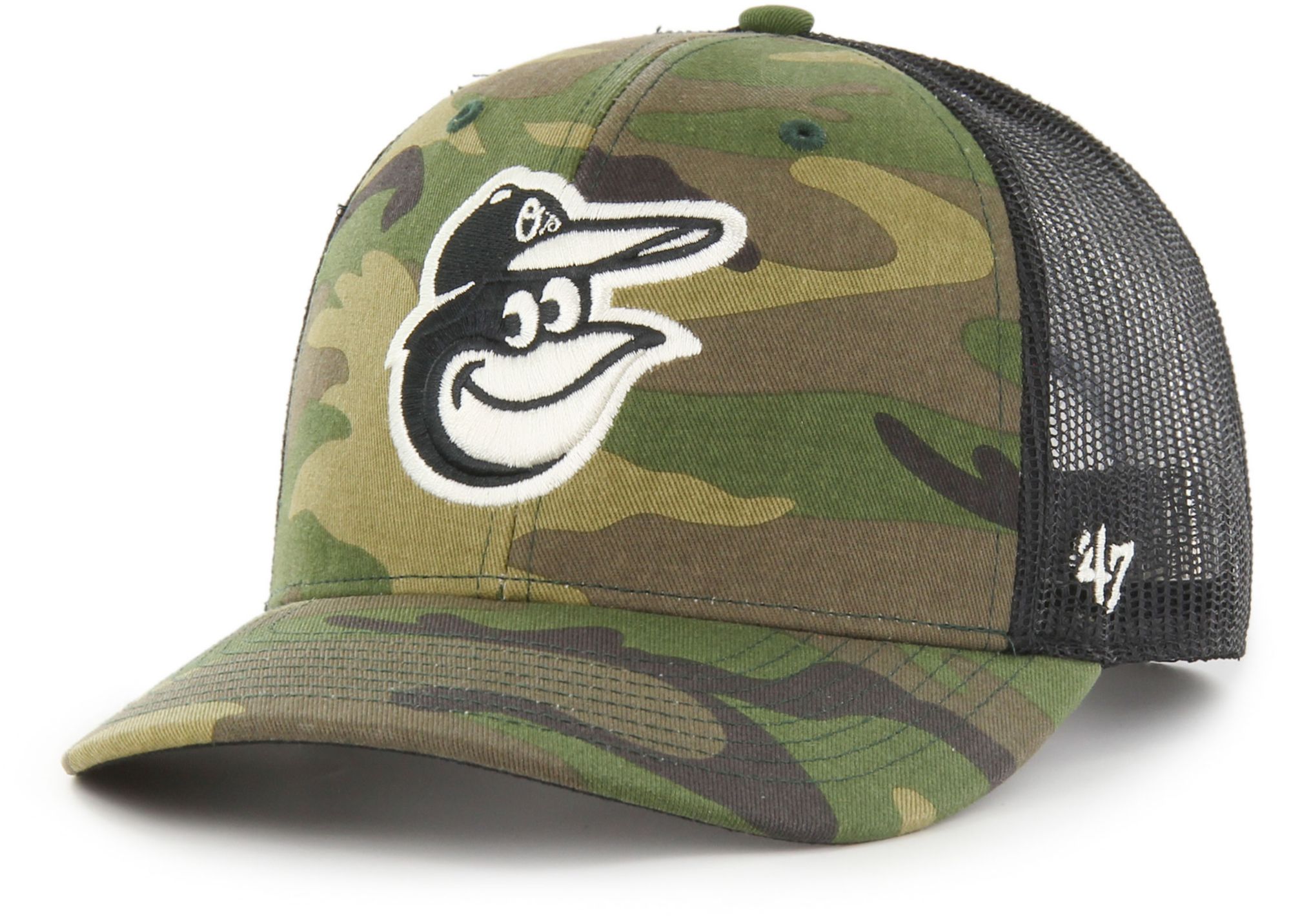 '47 Men's Baltimore Orioles Camo Camo Trucker Hat