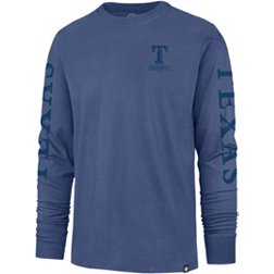 '47 Men's Texas Rangers Royal Triple Down Franklin Long Sleeve T-Shirt
