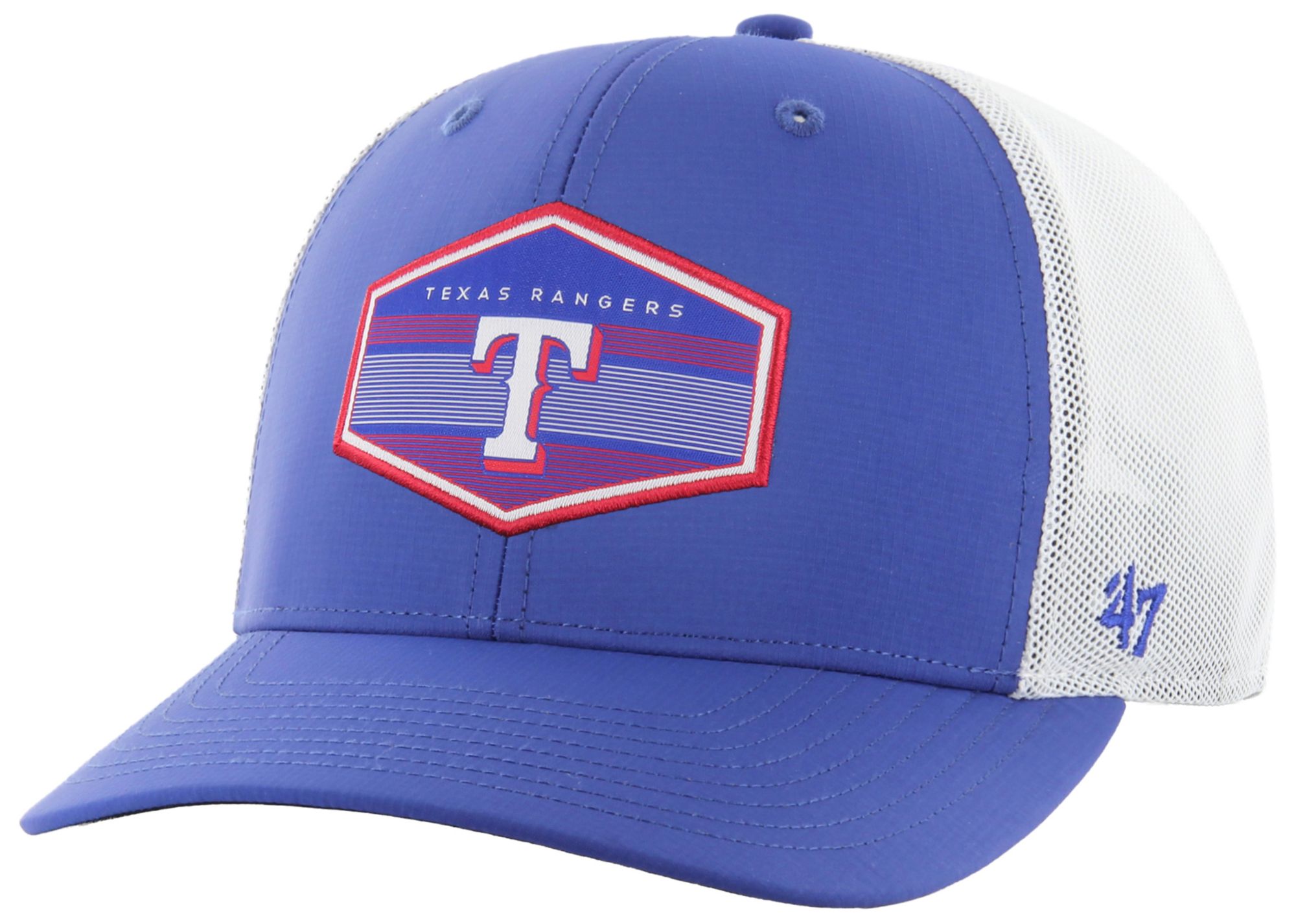 '47 Adult Texas Rangers Royal Burgess Adjustable Trucker Hat
