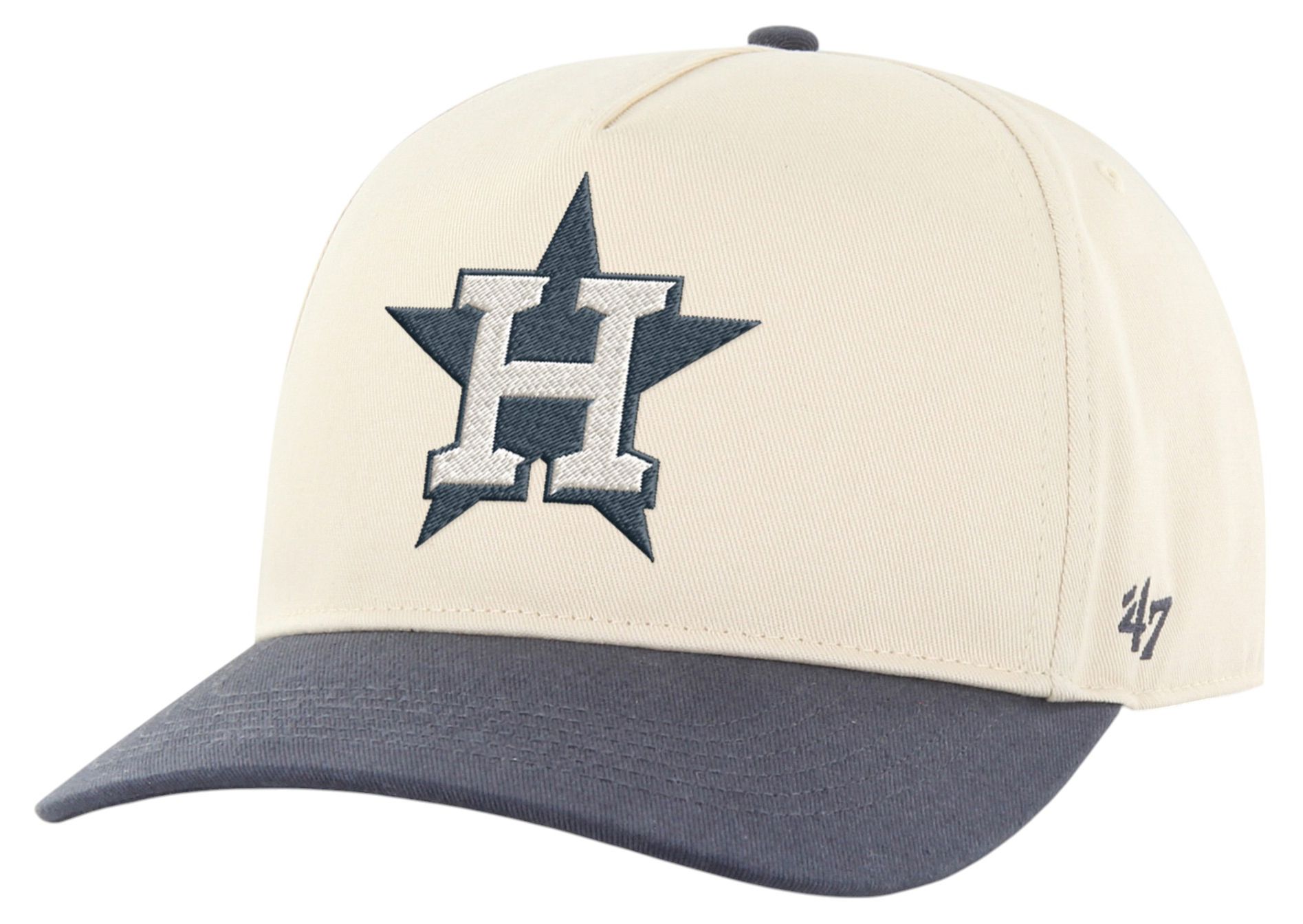 '47 Adult Houston Astros Cream Two Tone Hitch Adjustable Hat