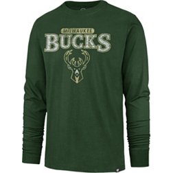 '47 Men's Milwaukee Bucks Green Linear Franklin Long Sleeve T-Shirt