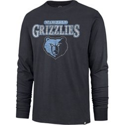'47 Men's Memphis Grizzlies Blue Linear Franklin Long Sleeve T-Shirt