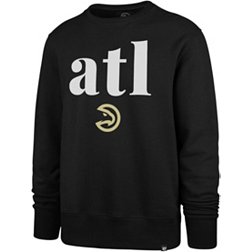 47 Brand Men's 2023-24 City Edition Atlanta Hawks Black Crewneck Sweatshirt