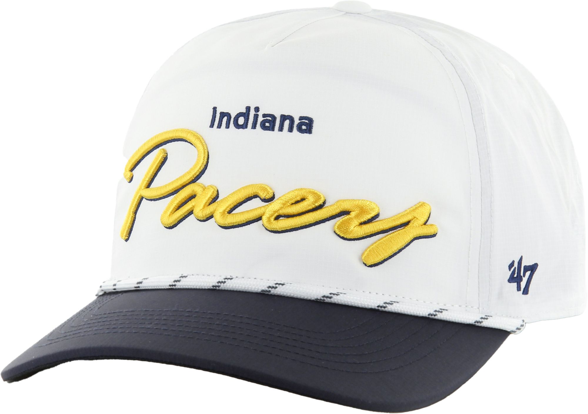 '47 Adult Indiana Pacers White Chamberlin Hitch Adjustable Hat