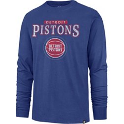 '47 Men's Detroit Pistons Blue Linear Franklin Long Sleeve T-Shirt