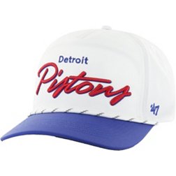 '47 Adult Detroit Pistons White Chamberlin Adjustable Hitch